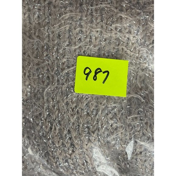 Jennifer Lopez Petite Women's Gold Metallic Feathery Knit Sweater Size PXS - Picture 9 of 9